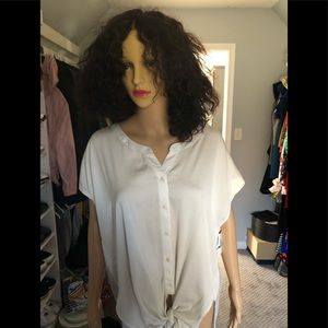 Two by Vince Camuto Gray and Cream Tunic